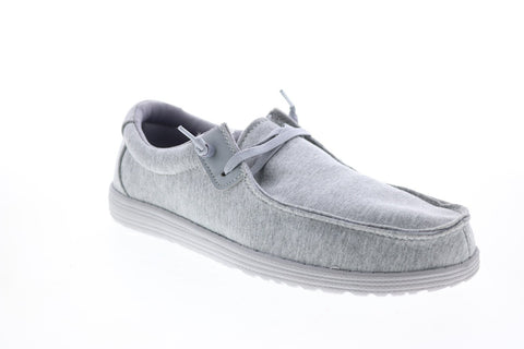 GBX Bowery BOWERY Mens Gray Canvas Casual Loafers & Slip Ons Shoes