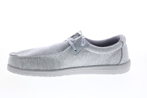 GBX Bowery BOWERY Mens Gray Canvas Casual Loafers & Slip Ons Shoes