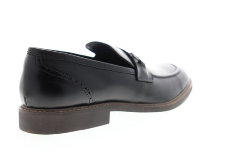 Steve Madden Bradshaw Mens Black Leather Dress Slip On Loafers Shoes
