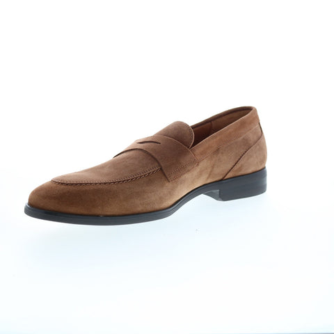 Bruno Magli Brando BRANDO1 Mens Brown Suede Loafers & Slip Ons Penny Shoes