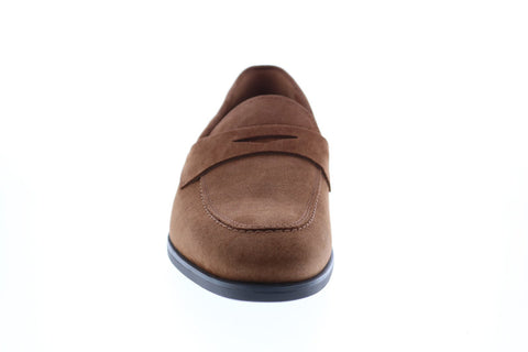 Bruno Magli BRANDO Mens Brown Suede Loafers & Slip Ons Penny Shoes