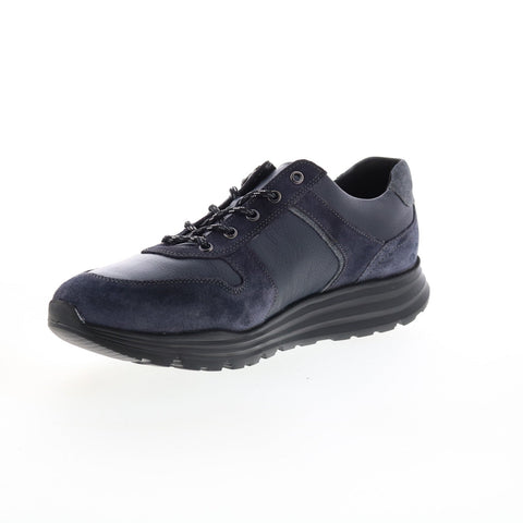 Mobils Ergonomic Brayan Mens Bue Leather Lace Up Lifestyle Sneakers Shoes