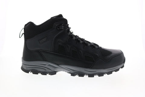 Khombu Bruce Mens Black Synthetic Lace Up Hiking Boots