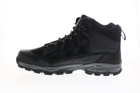 Khombu Bruce Mens Black Synthetic Lace Up Hiking Boots