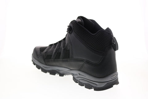 Khombu Bruce Mens Black Synthetic Lace Up Hiking Boots