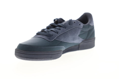 Reebok Club C 85 Soft BS5196 Womens Blue Canvas Low Top Lifestyle Sneakers Shoes