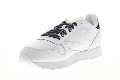 Reebok Solite BS5751 Mens White Leather Lace Up Lifestyle Sneakers Shoes
