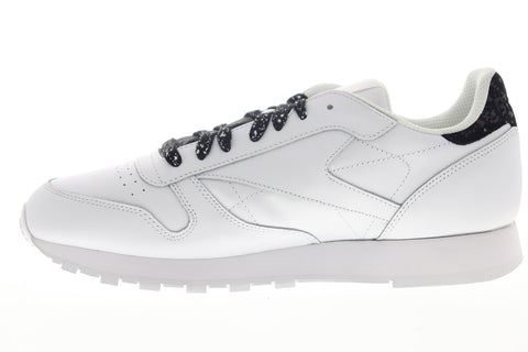 Reebok Solite BS5751 Mens White Leather Lace Up Lifestyle Sneakers Shoes