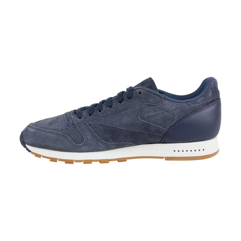 Reebok Classic Leather Sg BS7485 Mens Blue Suede Casual Low Top Sneakers Shoes