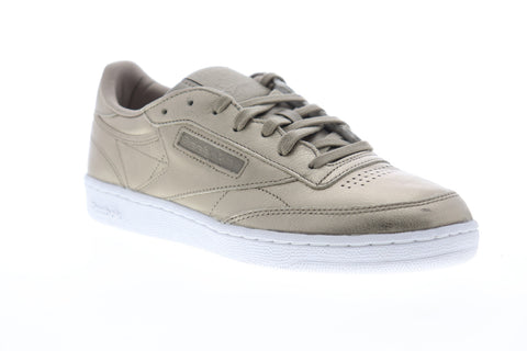Reebok Club C 85 Melted Metal BS7901 Womens Gold Yellow Lifestyle Sneakers Shoes