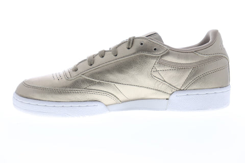 Reebok Club C 85 Melted Metal BS7901 Womens Gold Yellow Lifestyle Sneakers Shoes