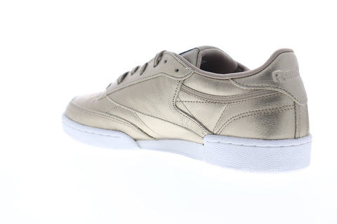Reebok Club C 85 Melted Metal BS7901 Womens Gold Yellow Lifestyle Sneakers Shoes