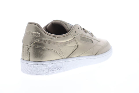 Reebok Club C 85 Melted Metal BS7901 Womens Gold Yellow Lifestyle Sneakers Shoes