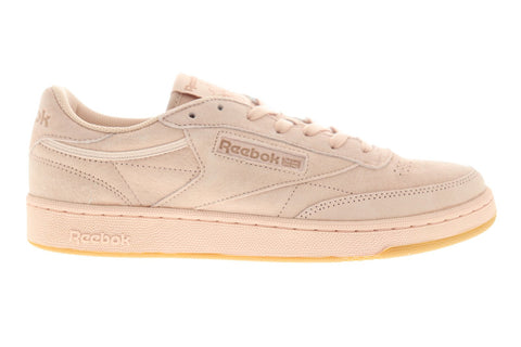 Reebok Club C 85 TG BS8206 Mens Pink Suede Casual Lifestyle Sneakers - Ruze Shoes