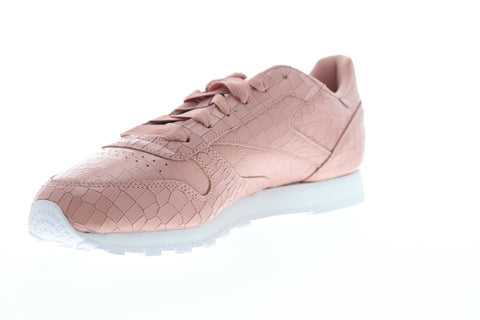 Reebok Classic Leather Crackle BS9870 Womens Pink Lifestyle Sneakers Shoes