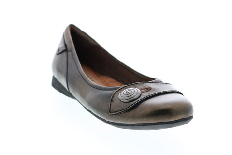 Rockport Owned Emma CAH13BZ Womens Brown Leather Slip On Loafer Flats Shoes