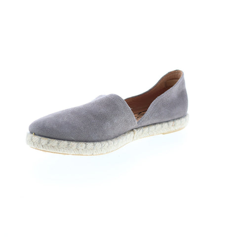Miz Mooz Celestine Womens Gray Suede Slip On Loafer Flats Shoes
