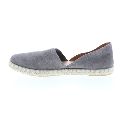 Miz Mooz Celestine Womens Gray Suede Slip On Loafer Flats Shoes