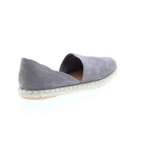 Miz Mooz Celestine Womens Gray Suede Slip On Loafer Flats Shoes