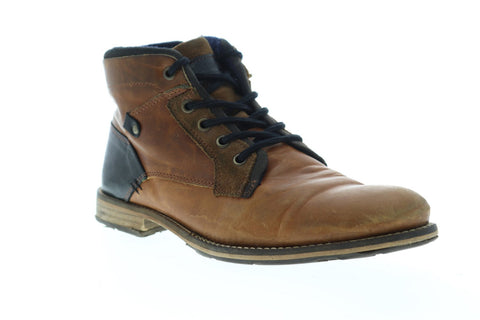 Steve Madden Canyon Mens Brown Leather Lace Up Casual Dress Boots