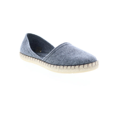 Miz Mooz Costa Womens Gray Canvas Slip On Loafer Flats Shoes