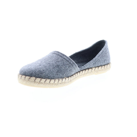 Miz Mooz Costa Womens Gray Canvas Slip On Loafer Flats Shoes