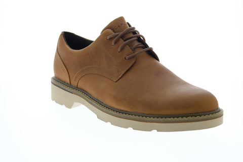 Rockport Charlee Plain Toe CH9199 Mens Brown Leather Oxfords Plain Toe Shoes