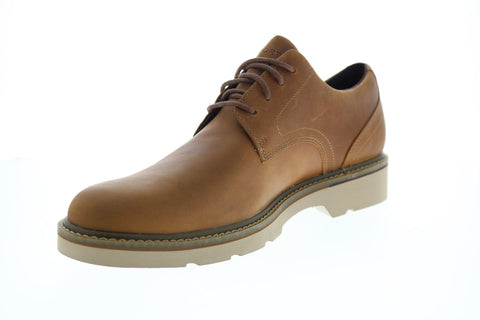 Rockport Charlee Plain Toe CH9199 Mens Brown Leather Oxfords Plain Toe Shoes