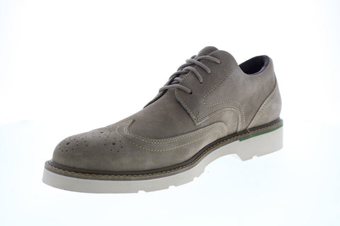 Rockport Charlee Wingtip CH9210 Mens Gray Suede Oxfords Wingtip & Brogue Shoes