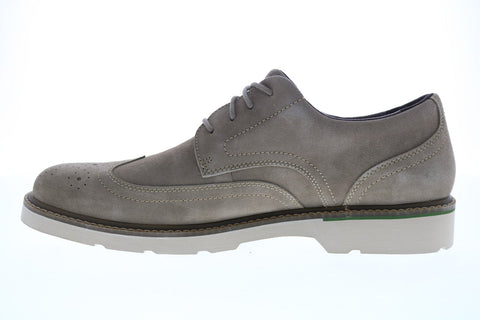 Rockport Charlee Wingtip CH9210 Mens Gray Suede Oxfords Wingtip & Brogue Shoes