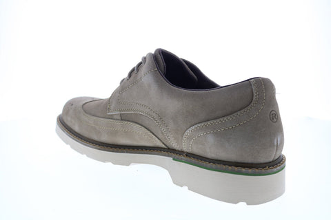 Rockport Charlee Wingtip CH9210 Mens Gray Suede Oxfords Wingtip & Brogue Shoes