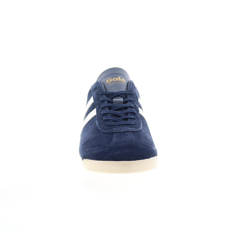 Gola Bullet Suede CLA153 Womens Blue Suede Lace Up Lifestyle Sneakers Shoes
