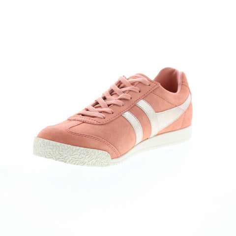 Gola Harrier Mirror CLA156 Womens Pink Suede Lifestyle Sneakers Shoes