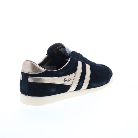 Gola Bullet Mirror CLA189 Womens Black Suede Lace Up Lifestyle Sneakers Shoes