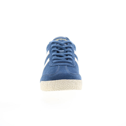 Gola Harrier Suede CLA192 Womens Blue Suede Lace Up Lifestyle Sneakers Shoes