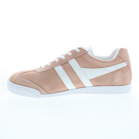 Gola Harrier Suede CLA192 Womens Pink Suede Lace Up Lifestyle Sneakers Shoes