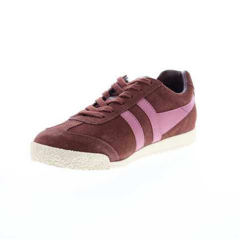 Gola Harrier Suede CLA192 Womens Brown Suede Lace Up Lifestyle Sneakers Shoes