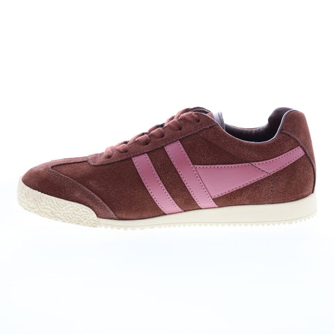 Gola Harrier Suede CLA192 Womens Brown Suede Lace Up Lifestyle Sneakers Shoes