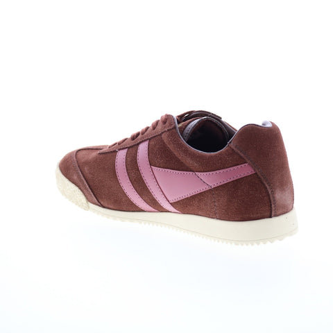 Gola Harrier Suede CLA192 Womens Brown Suede Lace Up Lifestyle Sneakers Shoes