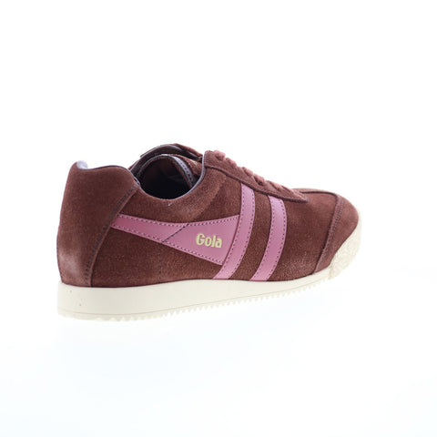 Gola Harrier Suede CLA192 Womens Brown Suede Lace Up Lifestyle Sneakers Shoes