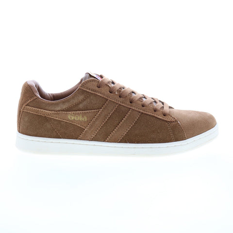 Gola Equipe Suede CLA495 Womens Brown Suede Lace Up Lifestyle Sneakers Shoes