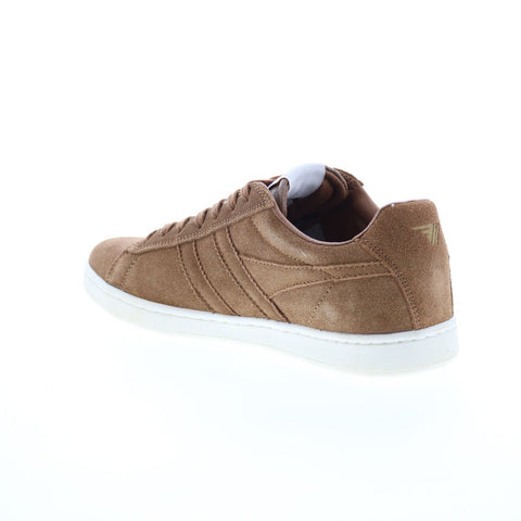 Gola Equipe Suede CLA495 Womens Brown Suede Lace Up Lifestyle Sneakers Shoes