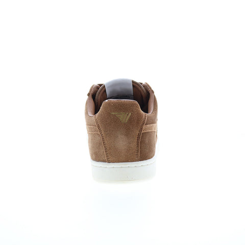 Gola Equipe Suede CLA495 Womens Brown Suede Lace Up Lifestyle Sneakers Shoes