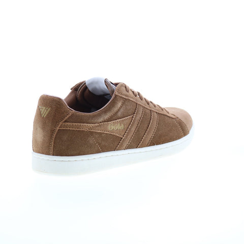 Gola Equipe Suede CLA495 Womens Brown Suede Lace Up Lifestyle Sneakers Shoes