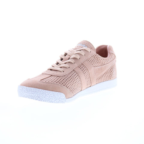 Gola Harrier Squared CLA502 Womens Pink Suede Lace Up Lifestyle Sneakers Shoes
