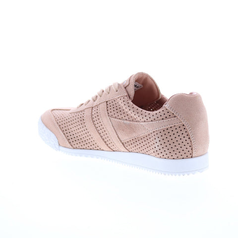 Gola Harrier Squared CLA502 Womens Pink Suede Lace Up Lifestyle Sneakers Shoes