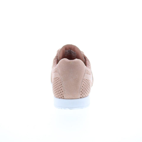 Gola Harrier Squared CLA502 Womens Pink Suede Lace Up Lifestyle Sneakers Shoes