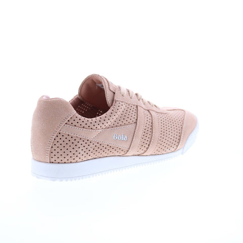 Gola Harrier Squared CLA502 Womens Pink Suede Lace Up Lifestyle Sneakers Shoes