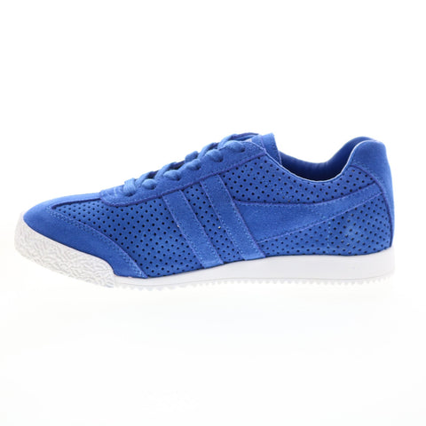 Gola Harrier Squared CLA502 Womens Blue Suede Lace Up Lifestyle Sneakers Shoes