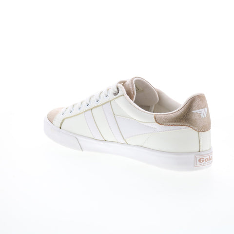 Gola Orchid CLA668 Womens White Leather Lace Up Lifestyle Sneakers Shoes